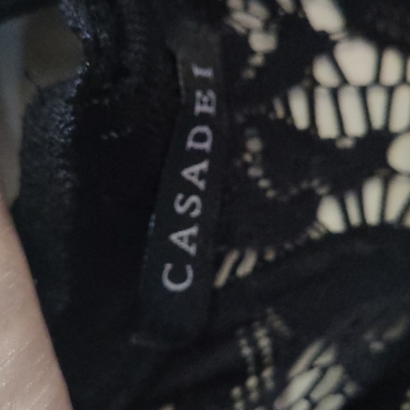 Vintage Casadei Black Lace Duster, Sz S - Picture 3 of 6